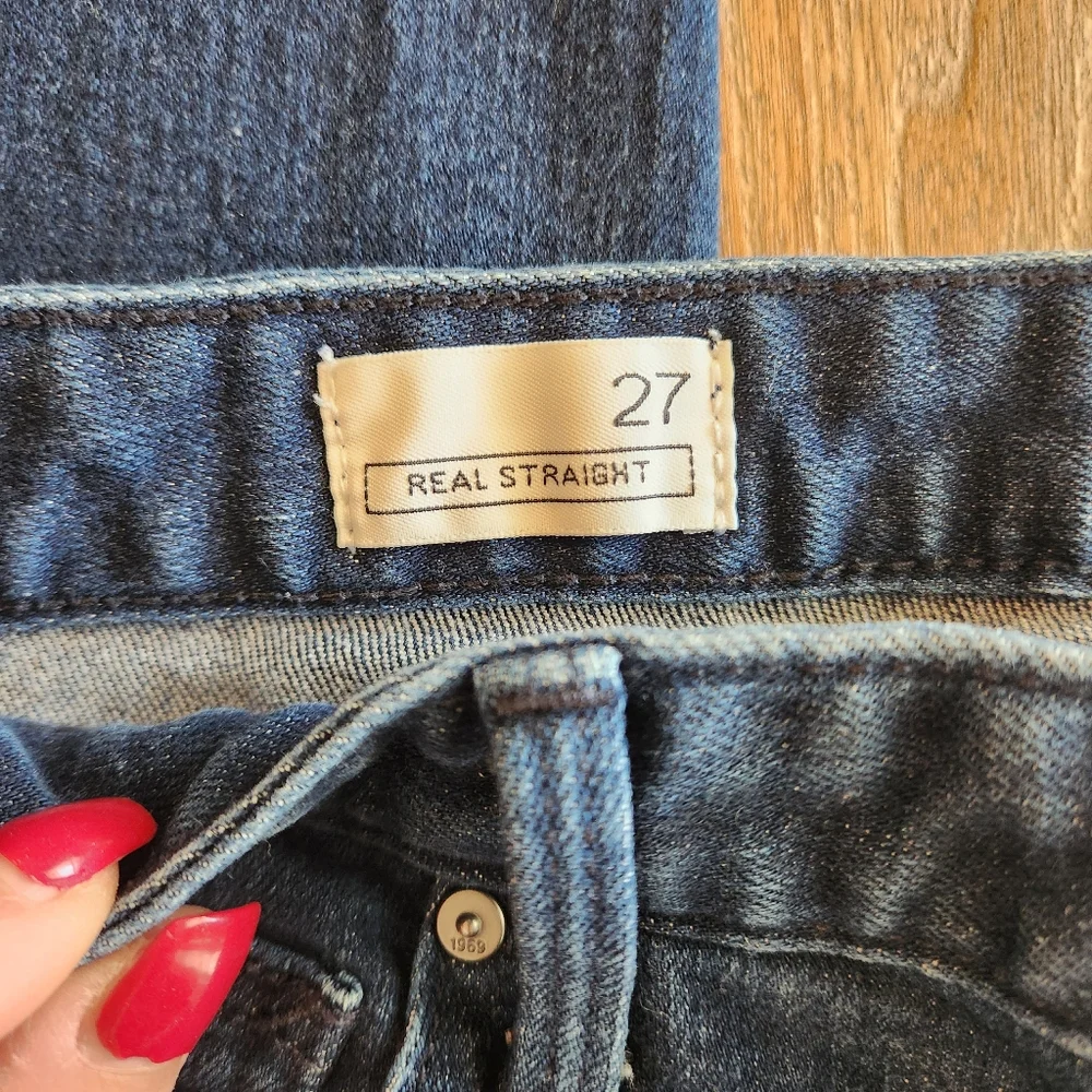 GAP‎ 1969 Real Straight Leg Jeans Dark Wash Size 27